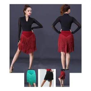 키밍 NA68NT62 라틴 댄스복 스커트 연습용 치마 무대복