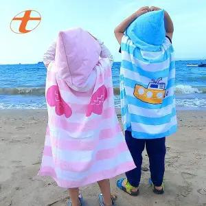탑나이스 BZ28TM42 유아동 후드목욕 수영 물놀이 가운 수건