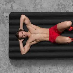 NBR LU92WK52 와이드 요가매트 블랙 200x90cm 15mm