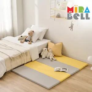 카라 실리케어 아기유아 층간소음 놀이방 4단 항균형 폴더매트 120X160 옐로