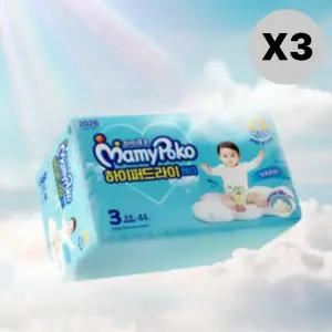 마미포코 기저귀 하이퍼드라이 팬티 중형 공용 3단계 132매 MNS