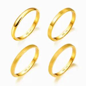 [한국금다이아몬드] 순금 반지 유광 무광 평 엥게이지 24K 2g 4종 택 1