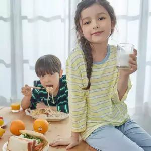 수아팜 [정상가 29900원] 여아 레몬 스트라이프 젤리 7부 내의 세트