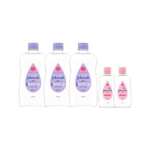 존슨즈 베드타임 오일 500ml, 3개 + 증정(베이비오일 125ml, 2개)