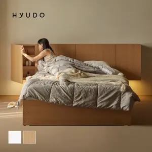 [3월 5% 최종판매가 224,060] 휴도 감동의 선유 7단 빅수납 LED 호텔 침대 프레임 (SS/Q/LK)