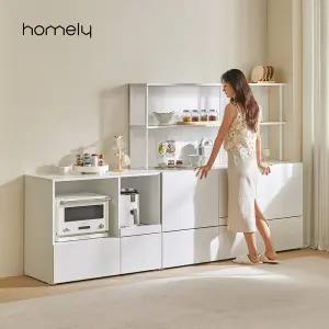 [3월 5% 신학기특별가] 홈리 심플리 E0 큐커 광파오븐 렌지대 오픈형 1000 (선반/수납)