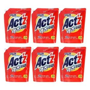 액츠 파워젤 액체세제 드럼 리필, 2L, 6개