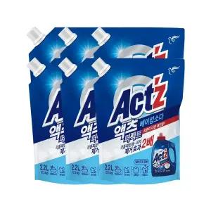 액츠 퍼펙트 액체세제 베이킹소다 리필, 2.2L, 6개