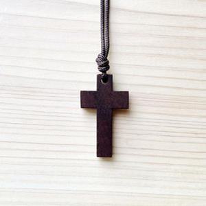 브라운 나무십자가 목걸이 /선교/아웃리치/성경학교/교회학교/세례식