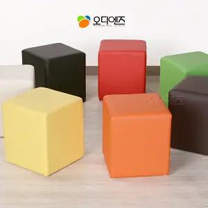 사각 350 깔끔한 디자인 네모 1인용 보조 스툴 의자 심플한 식탁 간이 체어 HSC515