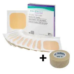 듀오덤 엑스트라씬 10x10cm 10매+자가점착테이프 1인치 세트