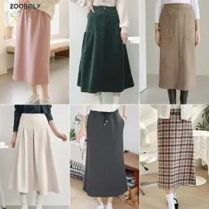 겨울신상 롱스커트 미디 H A라인 에이 에이치라인 밴딩 체크 쉬폰 플레어 롱 청스커트 빅사이즈여성의류 치마 맥시 쉬폰 레이스 플리츠 니트 큰옷 66 77 88 99 100 110 하객룩 하이웨스트 정장 롱치마 밴딩 스판