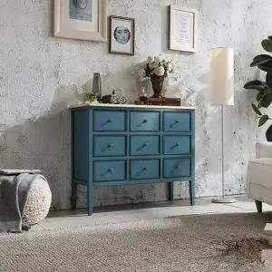 [무료배송] 클레식 빈티지 엔틱가구 디바 블루 9D 콘솔