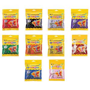 아모스 탱탱 아이 클레이 50g 10색 세트 슬라임 만들기 아이클레이 점토 공예 재료 촉감놀이 미술 수업