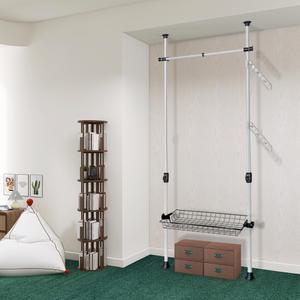 가화행거 1단 수납 바구니 옷걸이팔 행거 3LB2101A2