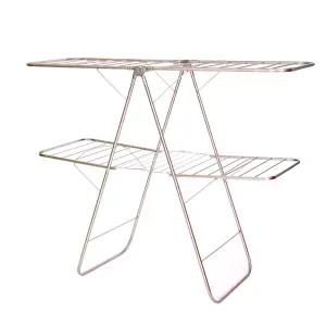 Y형 올 스텐레스 2단 빨래건조대