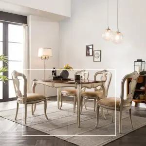 [퍼니프랑] 수입 유럽형 빈티지 엔틱가구 RG 22 프리미엄 아이보리 식탁 테이블