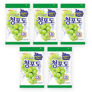 롯데 청포도 캔디 153g x 5개 / 사탕 과자 간식