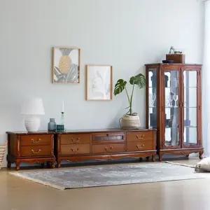 수입가구 미엘 엔틱 양문 장식장 거실장세트