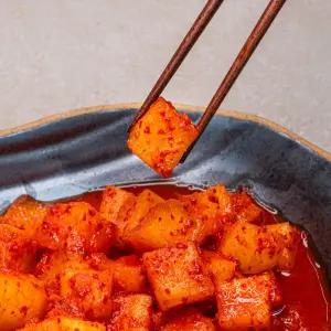 새벽팜 깍두기 5kg 국산 전라도김치 참매실 새벽김치