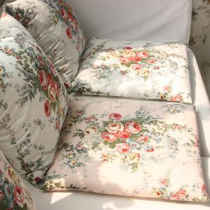 앙티브 로즈 방석 50x50/바닥 의자 소파 쇼파 푹신한 고급 방석커버 학생 플라워 꽃무늬 프로방스풍