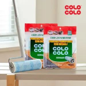 고로고로 마루용 돌돌이 밀대 테이프 클리너 본체 세트+리필 3입X2개
