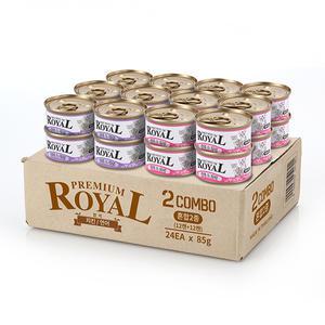 프리미엄 로얄캔 반반콤보 고양이 간식 주식 습식 캔(치킨+연어)