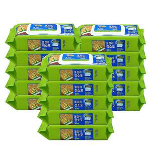 물걸레청소포 실속형 대형 30매x15개 / 일회용 밀대걸레 리필