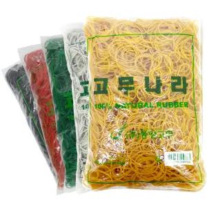 고무나라 노란고무줄 대용량 1KG 두꺼운 밴드
