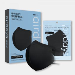 [에어데이즈]  새부리형 KF94 마스크 블랙 대형 50매