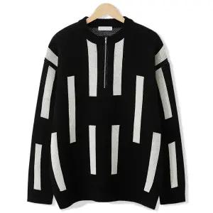 [엠엔씨][MNC] 스틱라운드 반집업 니트 (MDKN667BA)