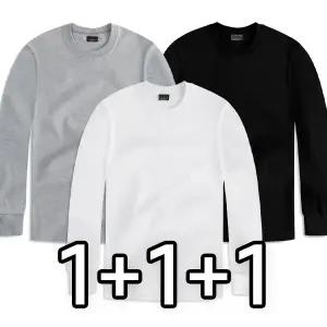 [엠엔씨][MNC]  [1+1+1] 남녀공용 탄탄한라운드 20수긴팔티 (MDLT809UN)