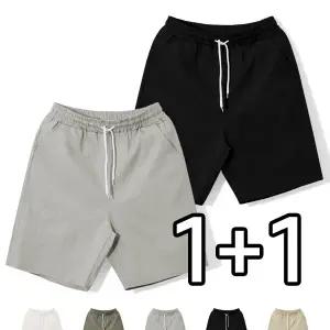 [엠엔씨][MNC] 1+1 남녀공용 빅사이즈 린넨5부반바지 (MDSP141LJ)