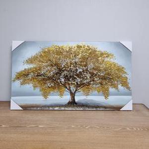 황금 돈나무 액자 금나무 그림  가게 오픈 선물 거실인테리어 액자 대형 90X60cm