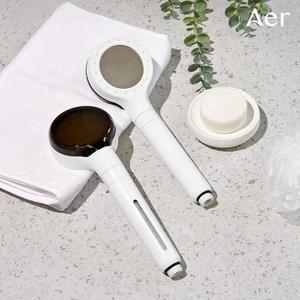 아에르 워터 솔루션 2in1 필터 샤워기, 화이트, 1개