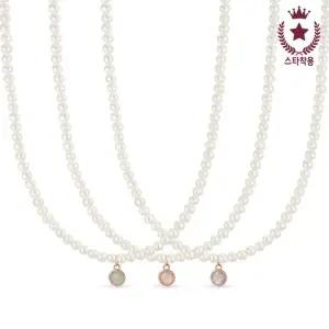 14k 아트랑 담수진주 비드 목걸이 천연석) A타입