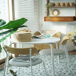 한샘 미나 스틸 원형 2인 800 식탁