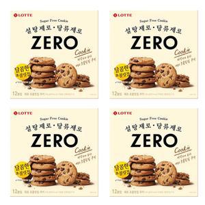롯데웰푸드 제로 초콜릿칩쿠키 LS, 168g, 4개