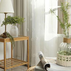 클리티룸 설렘 자수커튼 화이트무드, 큰창용, 145x230, 2장