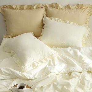 클리티룸 달콤레이스 프릴베개커버, 크림라떼, 40x60, 2개