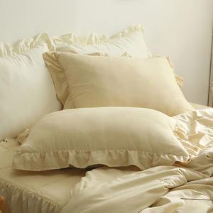 클리티룸 달콤레이스 프릴베개커버, 피넛버터, 40x60, 2개