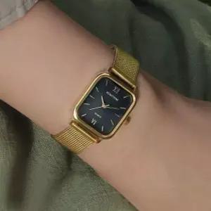 블랙 자개시계 여자메쉬 워치 럼튼 하버 블랙 골드