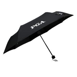 PGA 골프 무지 3단 수동우산, 블랙, 1개