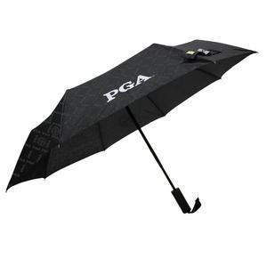 PGA 골프 엠보 3단 자동우산, 블랙, 1개