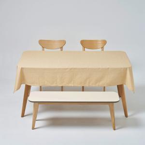 룰루홈 린넨 방수 식탁보 베이지, 90-130, 1개