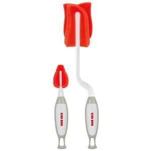 키니비니(KINI BINI) 실리콘 스펀지 회전젖병솔 일자젖꼭지솔, 각 1개, 총 2개