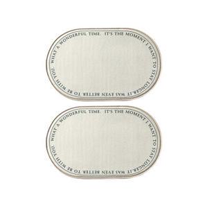 모던하우스 레터링 오벌, 발매트, 41x65, 2개