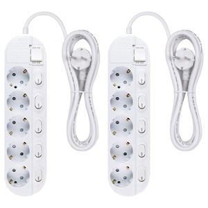 오성정밀 개별 스위치 멀티탭, 5구, 2.5M, 2개