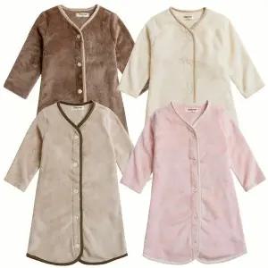 [보리보리/리틀맘]아기 유아 솜사탕 밍크털 긴팔 수면가디건 수면잠옷 긴팔