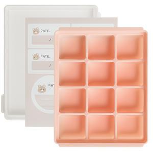 베이비앤아이 크림 실리콘 이유식큐브 12구, 코랄핑크, 1개